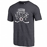 Winnipeg Jets Fanatics Branded Navy Vintage Collection Line Shift Tri Blend T-Shirt